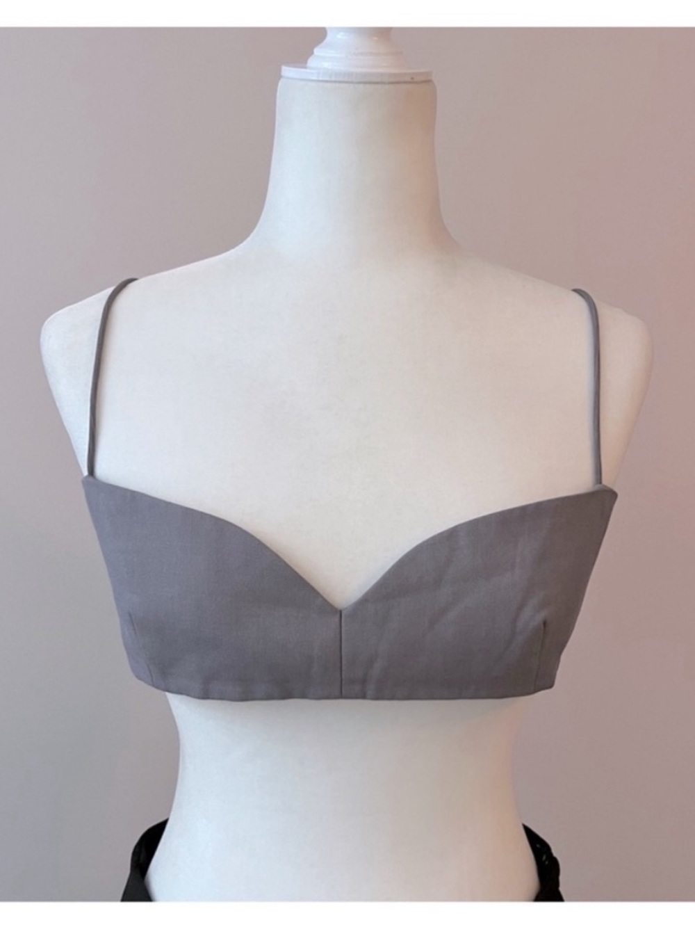 boa. Grey Corset Top with Adjustable Widths